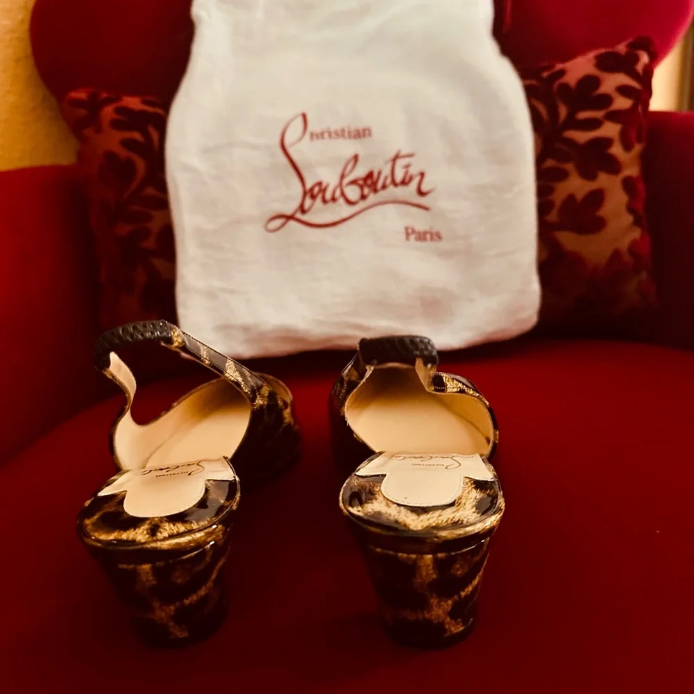 Christian Louboutin Leopard Print Heels - Picture 5 of 8